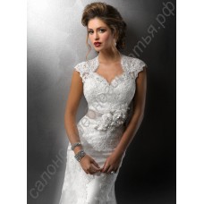 Стильное свадебное платье русалка из кружева